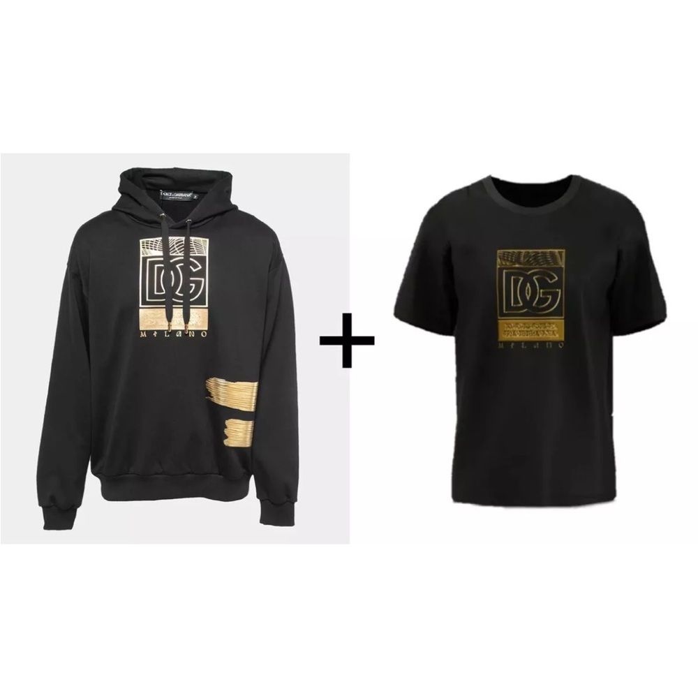 Limited Edition_Dolce & Gabbana Realta Parallela UNXD Gold Stamp Hoodie+shirt_58